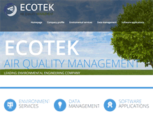 Tablet Screenshot of ecotek.com